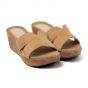 Lazamani Beige Mules H Wedge