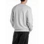 Replay felpa sweatshirt light grey melange