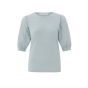 YAYA fine yarn puff sleeve sweater pearl blue