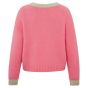 Yaya contrast color sweater l/s morning glory pink