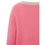 Yaya contrast color sweater l/s morning glory pink