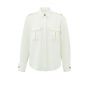 Yaya cargo blouse with epaulettes ivory white