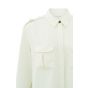 Yaya cargo blouse with epaulettes ivory white