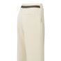 Yaya wide leg pleath trouser elastic waist sand
