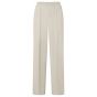 Yaya faux leather wide trouser elastic waist beige