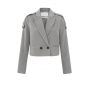 Yaya soft herringbone cropped blazer grey