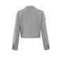 Yaya soft herringbone cropped blazer grey