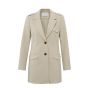 Yaya soft woven knitted sleeves blazer beige