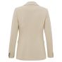 Yaya cotton scuba slim fit blazer beige