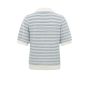 YAYA striped polo with rib details xenon blue dess