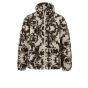 Yaya printed teddy jacket peyote beige dessin