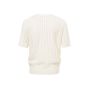Yaya cardigan short sleeves mesh rib stitch cream