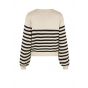 Modström archie o-neck sweater black stripe