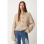 Modstrom dahliamd cardigan beige melange