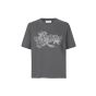 Modstrom Nilasmd print t-shirt Rainy Grey