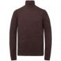 Cast iron roll neck slim fit cotton bitter choco