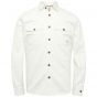 Cast Iron slub twill overshirt regular snow white