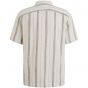 Cast iron s/s shirt yd stripe structure snow white