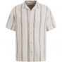Cast iron s/s shirt yd stripe structure snow white
