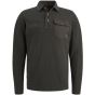PME-Legend Long sleeve polo structured pique Dark 