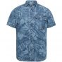 Pme legend s/s shirt print on denim real indigo