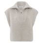 Yaya sleeveless fluffy sweater collar dove gray