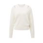 YAYA V-hals trui met top off white knit melan