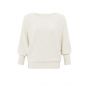 YAYA Jaquard sweater with boat neck off white