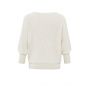 YAYA Jaquard sweater with boat neck off white