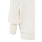 YAYA Jaquard sweater with boat neck off white