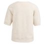 YAYA Zachte trui met korte mouwen kit beige melang