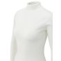 YAYA Fijne ribtrui met col early frost white