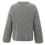 YAYA Kabeltrui met ronde hals taupe grey melange