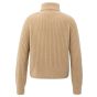 YAYA Coltrui met kabeldetail light camel melange