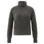 YAYA Coltrui met kabeldetail dark taupe grey mela
