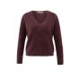 YAYA Zachte trui met V-hals fudge purple