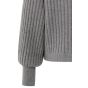 YAYA Geribde trui met ronde hals taupe grey