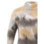YAYA Gebreide trui met print dark taupe grey dess