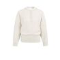 YAYA Sweater met kraagdetail heather grey melange
