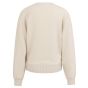 YAYA Boucle trui met ribdetails kit beige