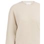 YAYA Boucle trui met ribdetails kit beige