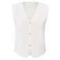 YAYA Fine knitted gilet with V-neck pure white