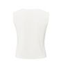 YAYA Fine knitted gilet with V-neck pure white