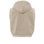 YAYA Sleeveless cardigan with hood twill beige