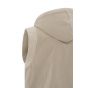 YAYA Sleeveless cardigan with hood twill beige