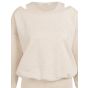 YAYA Sweatshirt met dubbele hals ecru melange