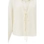 YAYA Layered texture blouse soft off white