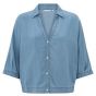 YAYA Lightweight chambray blouse chambrey