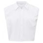 YAYA Jersey blouse with puff detail pure white