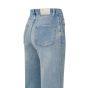 Yaya wide leg loose denim zip fly blue denim